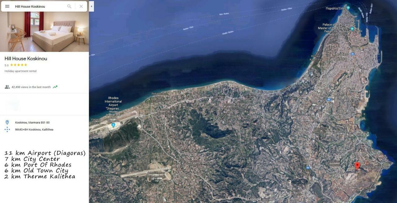 Hill House Koskinou, Rhodes Διαμέρισμα Κοσκινού Εξωτερικό φωτογραφία